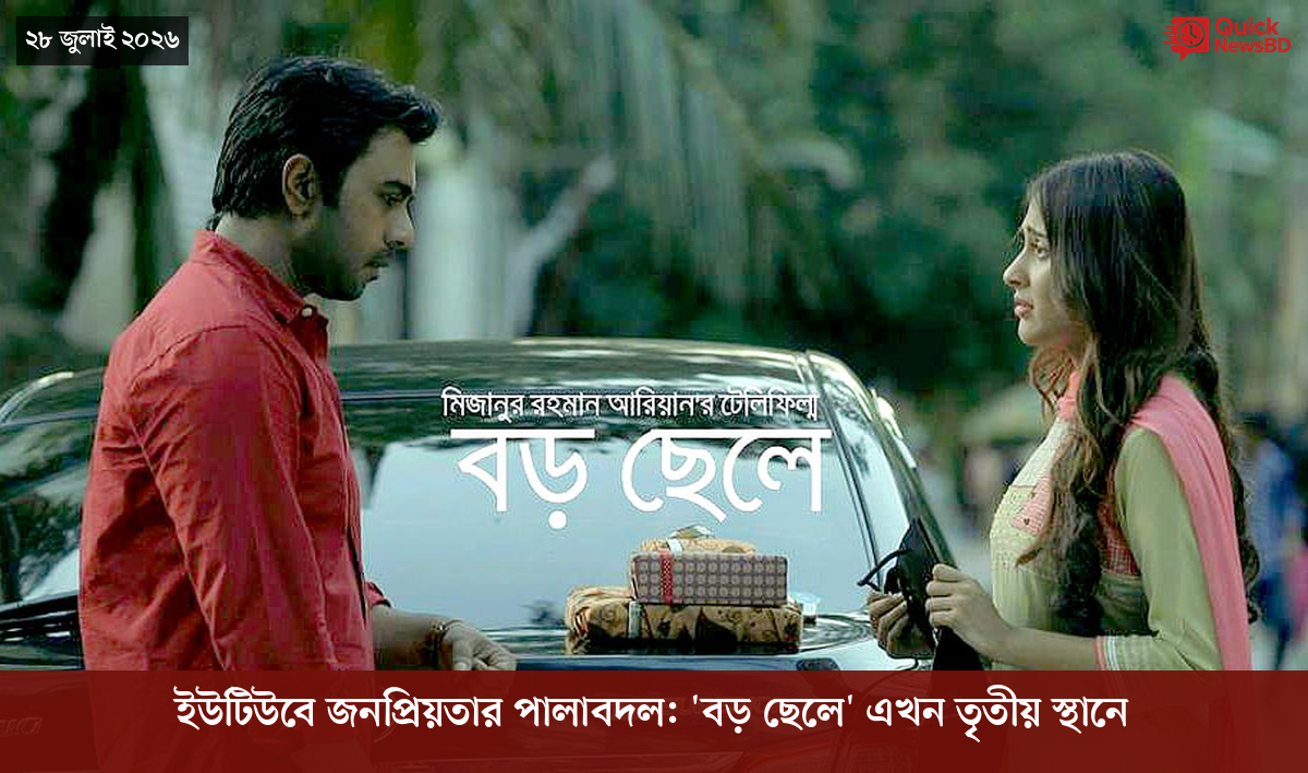 ইউটিউবে জনপ্রিয়তার পালাবদল: 'বড় ছেলে' এখন তৃতীয় স্থানে